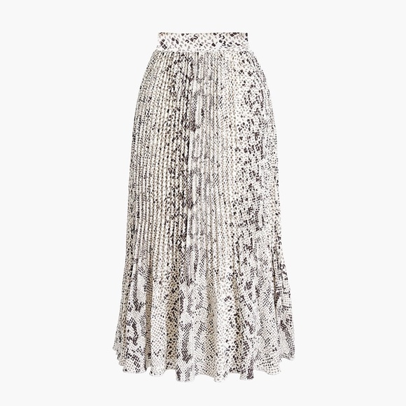 J. Crew Dresses & Skirts - J.CREW Animal-print pleated midi skirt